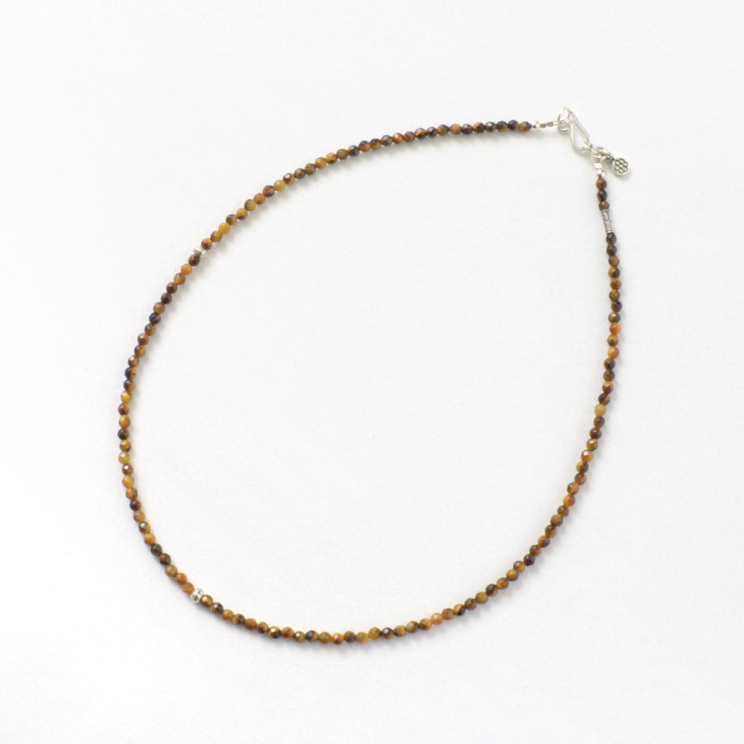 Phadua / Tiger Eye 3mm 컷 비드 목걸이