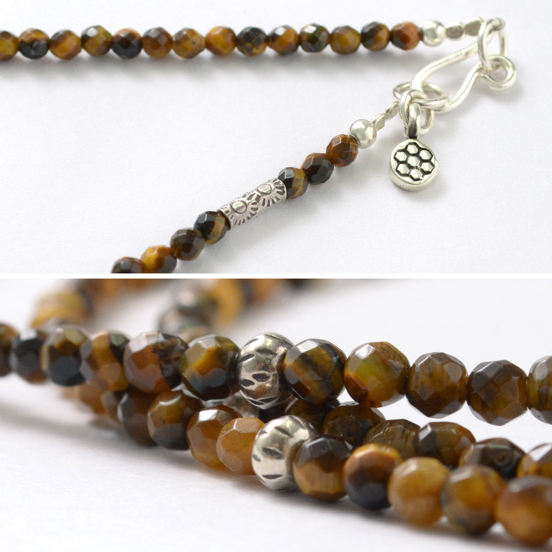 PHADUA / Tiger Eye 3mm Cut Bead Necklace