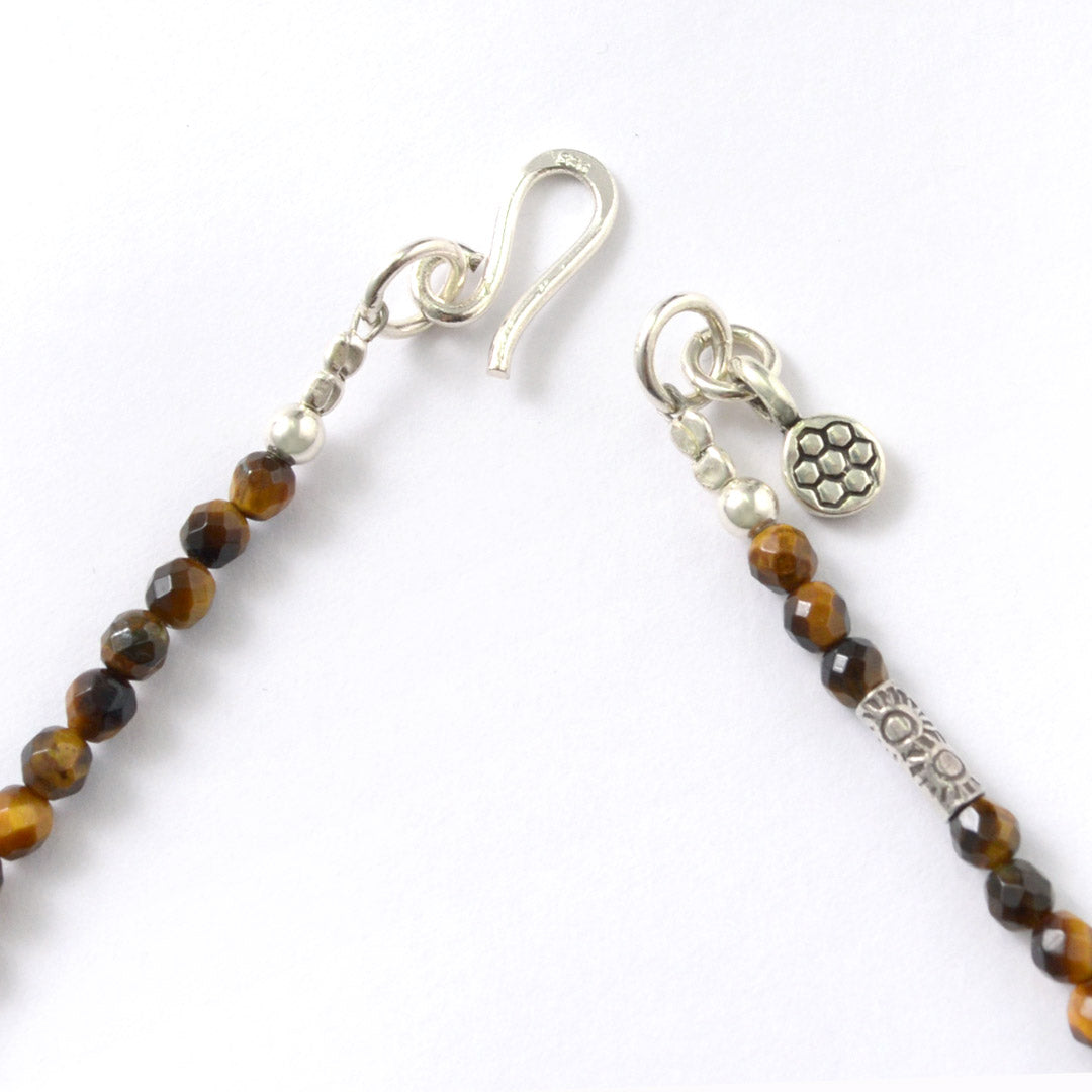 PHADUA / Tiger Eye 3mm Cut Bead Necklace