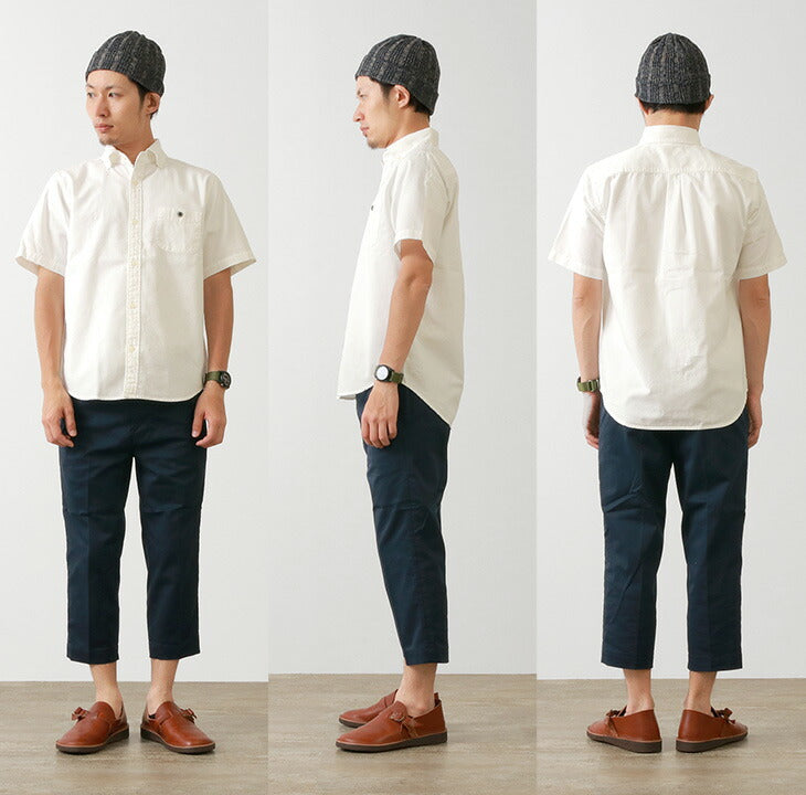 BARNS / BR-5266 Ox S/S button-down shirt