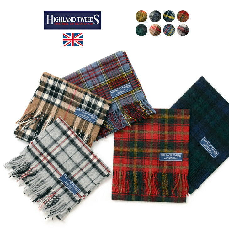 Highland Tweeds / Lamb Wool Check Scarf