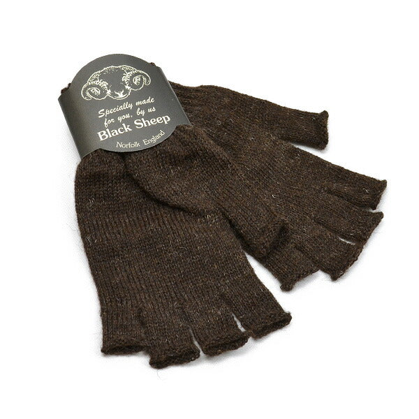 BLACK SHEEP / Fingerless knit gloves