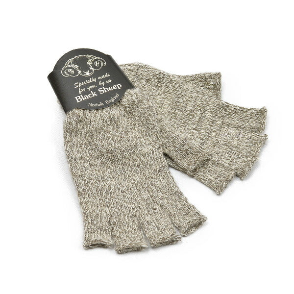 BLACK SHEEP / Fingerless knit gloves