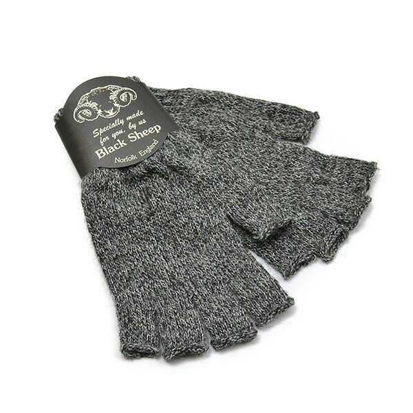 BLACK SHEEP / Fingerless knit gloves