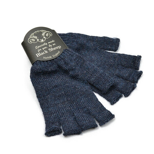 BLACK SHEEP / Fingerless knit gloves