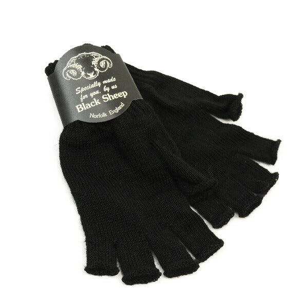 BLACK SHEEP / Fingerless knit gloves