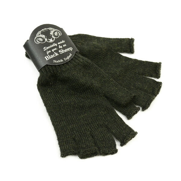 BLACK SHEEP / Fingerless knit gloves