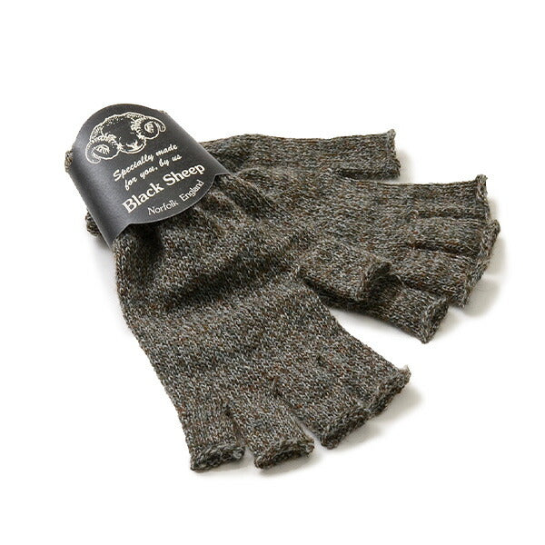 BLACK SHEEP / Fingerless knit gloves