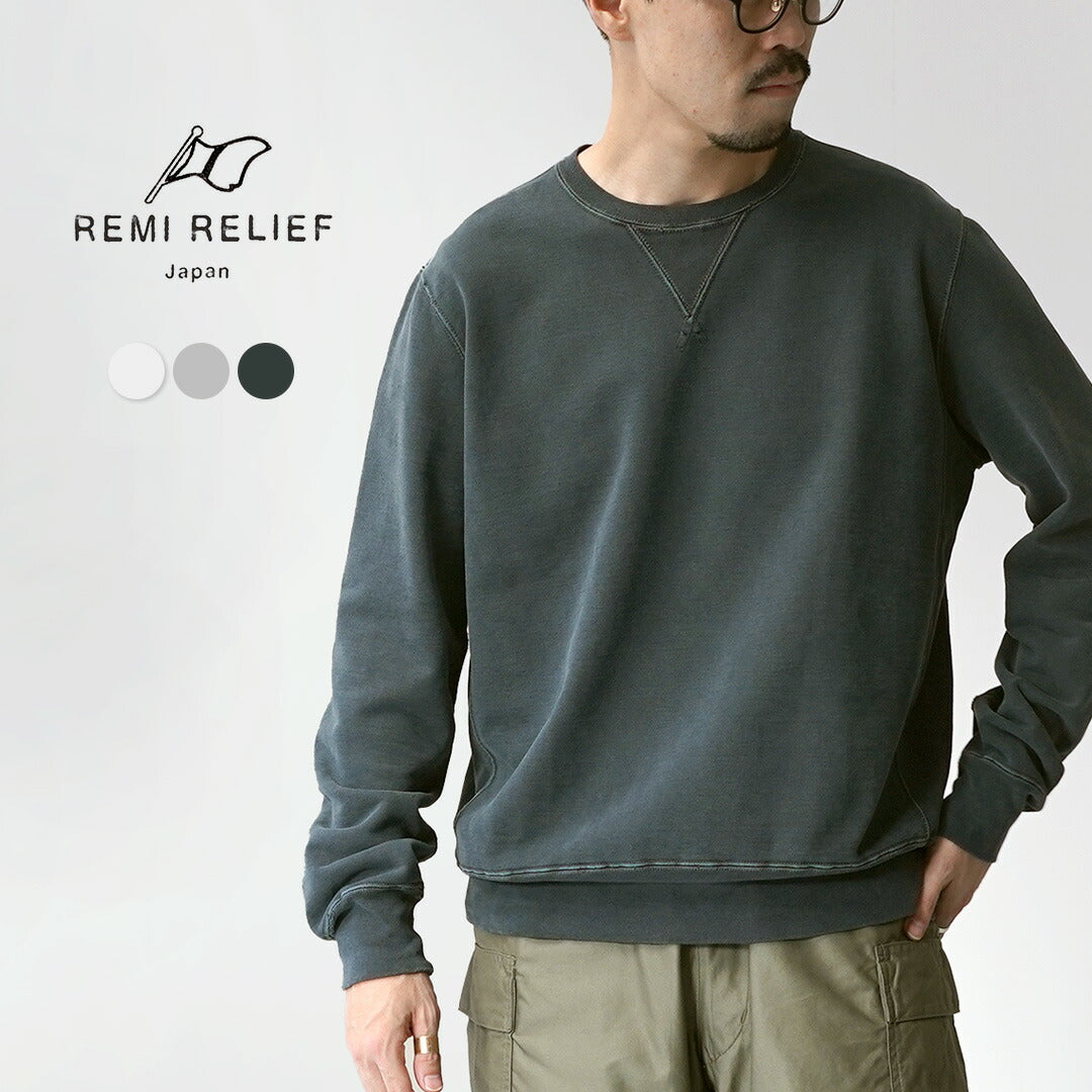 REMI RELIEF / SP Processed Lined Crew Plain Sweatshirt Model 2025