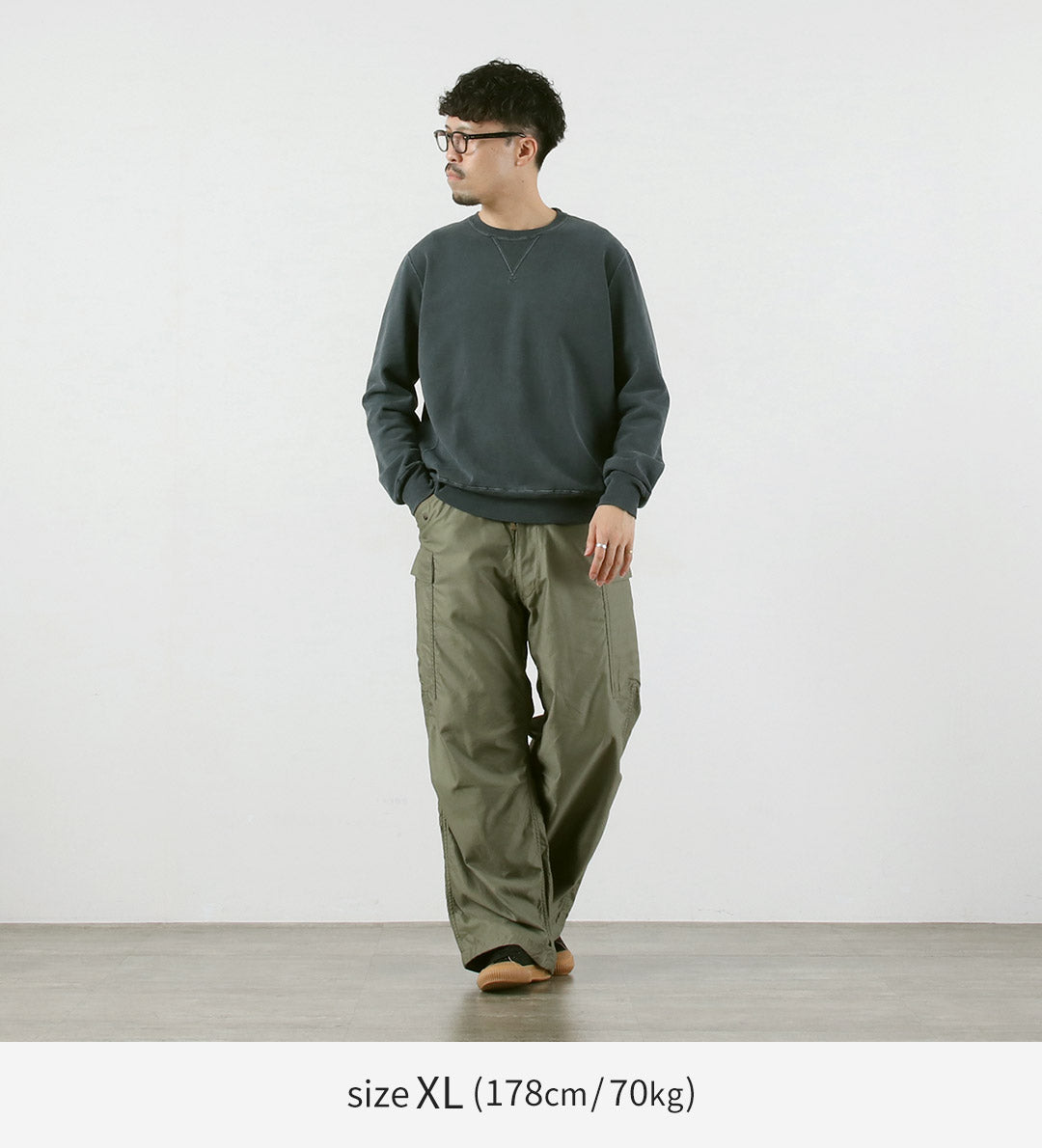 REMI RELIEF / SP Processed Lined Crew Plain Sweatshirt Model 2025