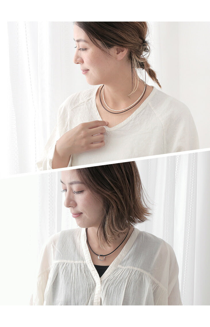 PHADUA / Leather choker (2.5mm) necklace