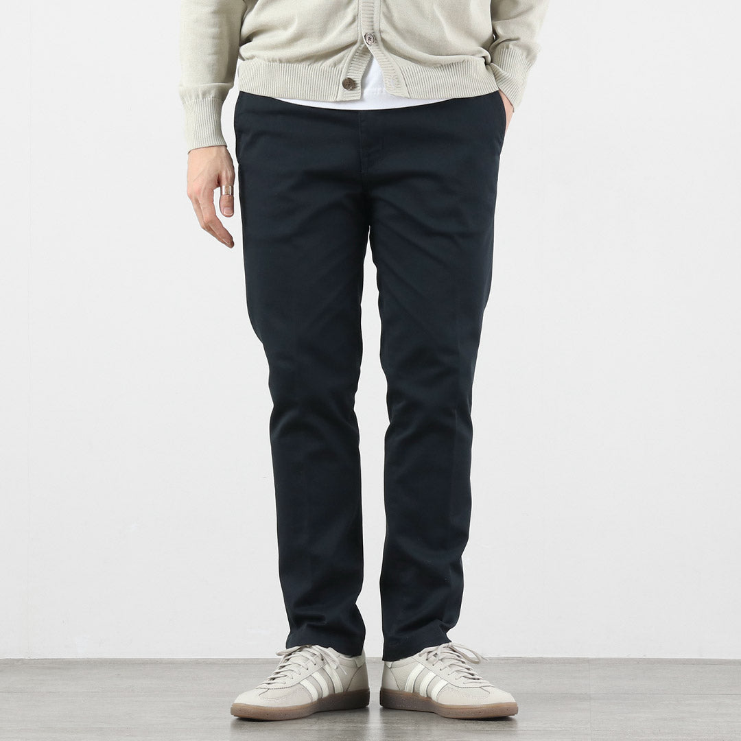 Blue refabric / Slim Tapered French Work Chino Trousers