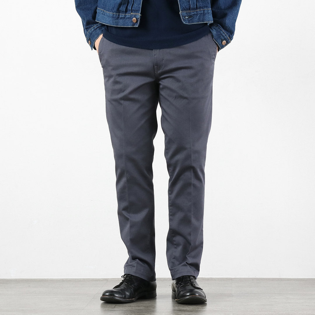 Blue refabric / Slim Tapered French Work Chino Trousers