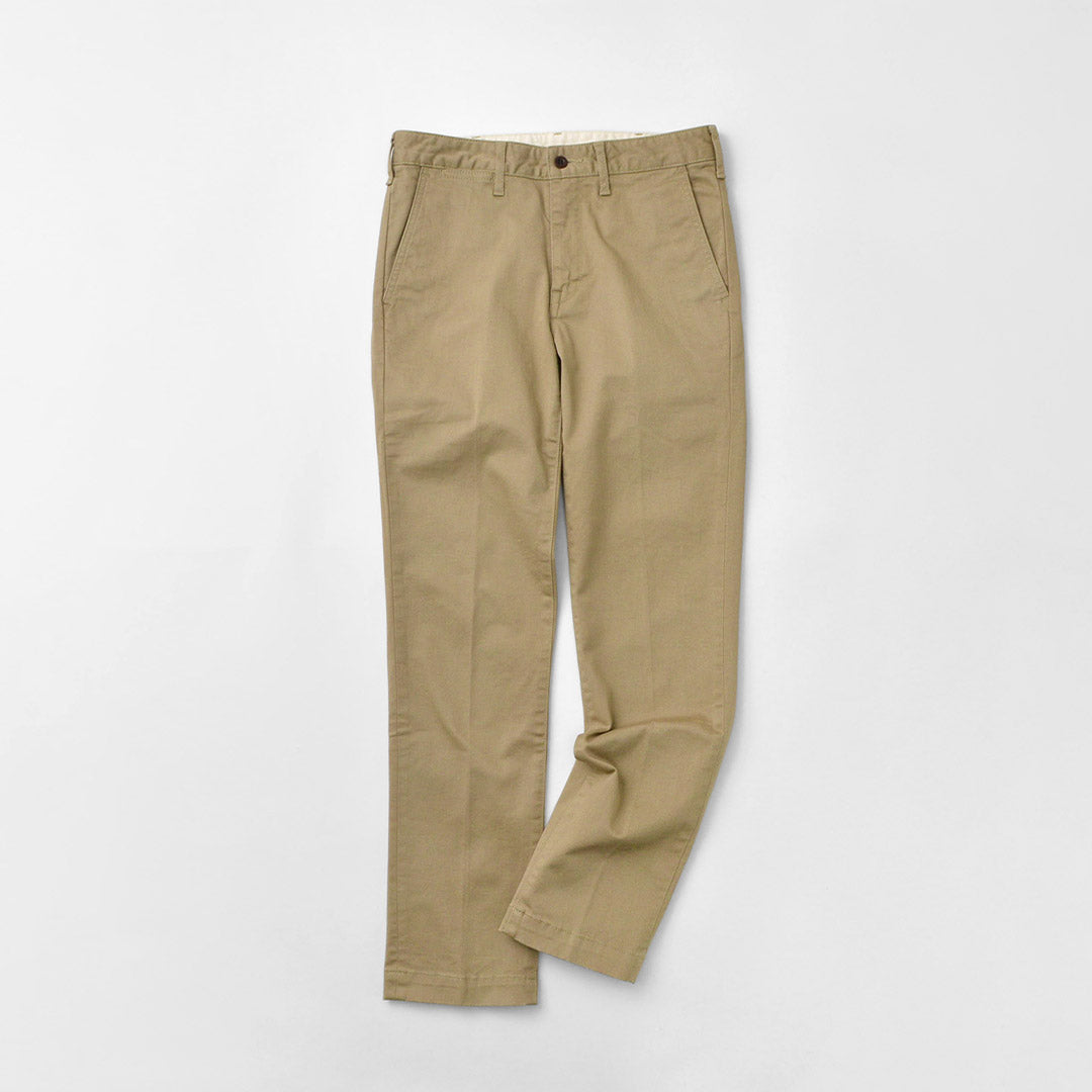 日本蓝色牛仔裤 / JB4100RC 修身锥形法式斜纹棉布裤