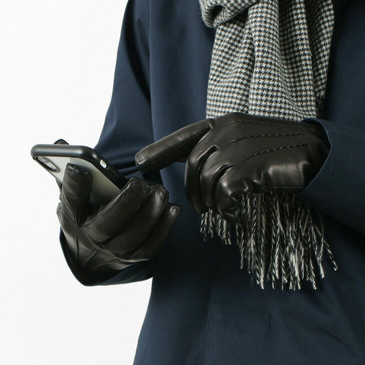 Gants / gants en cuir d'agneau de smartphone 78SM