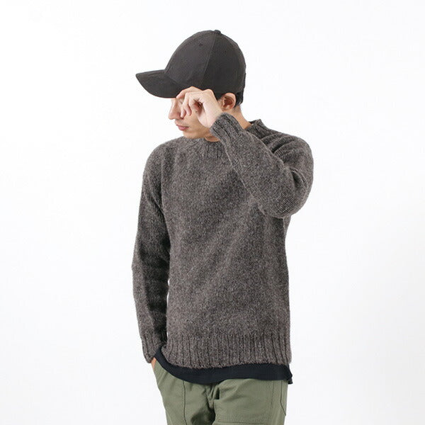 Harley de Escocia / M3480-7 Shetland Mid Mid-Chauge Crew Tirlit Jumper