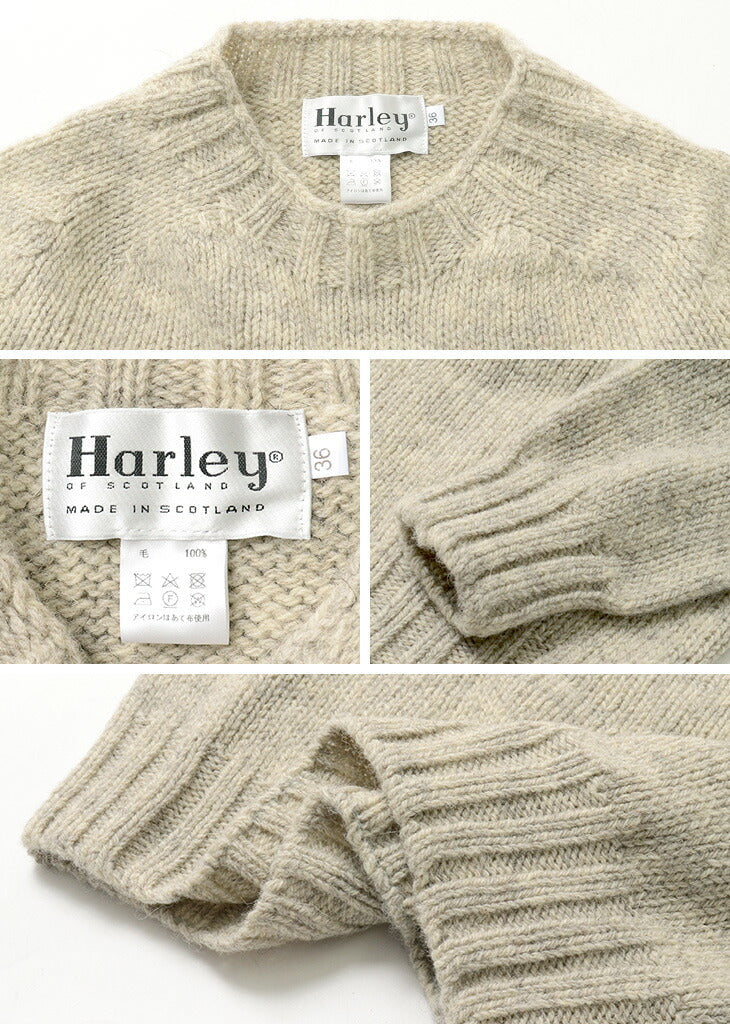 Harley de Escocia / M3480-7 Shetland Mid Mid-Chauge Crew Tirlit Jumper