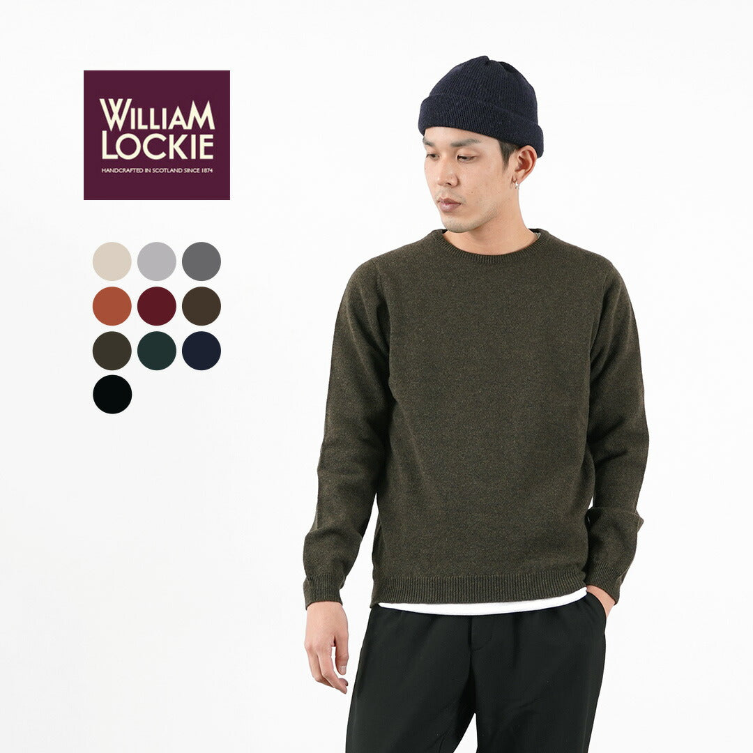 WILLIAM LOCKIE / Lambswool crew neck knit