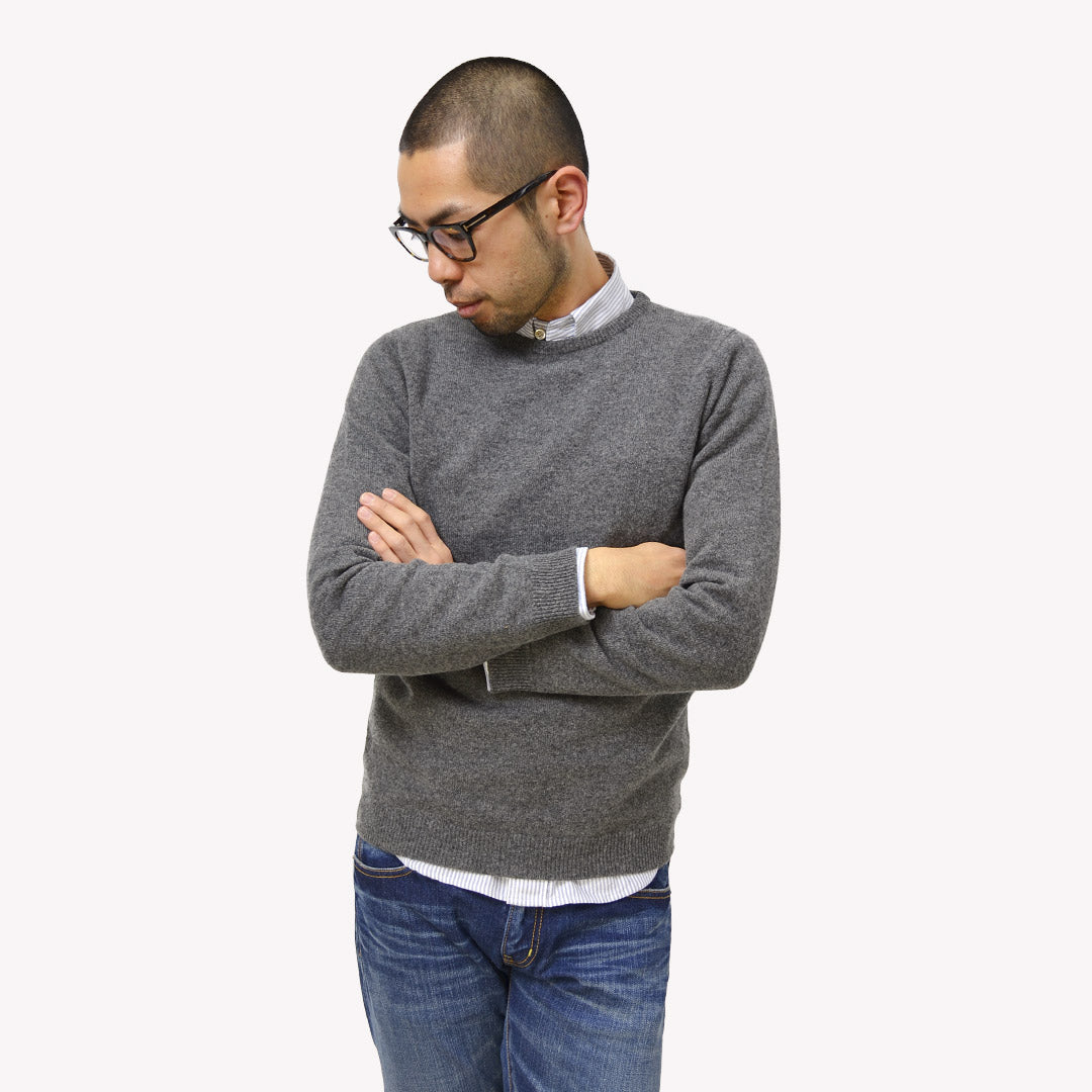 WILLIAM LOCKIE / Lambswool crew neck knit