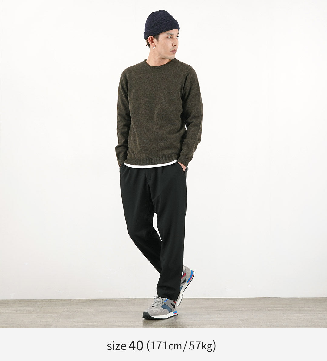 WILLIAM LOCKIE / Lambswool crew neck knit