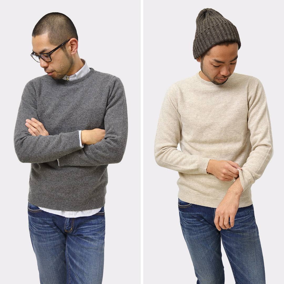 WILLIAM LOCKIE / Lambswool crew neck knit