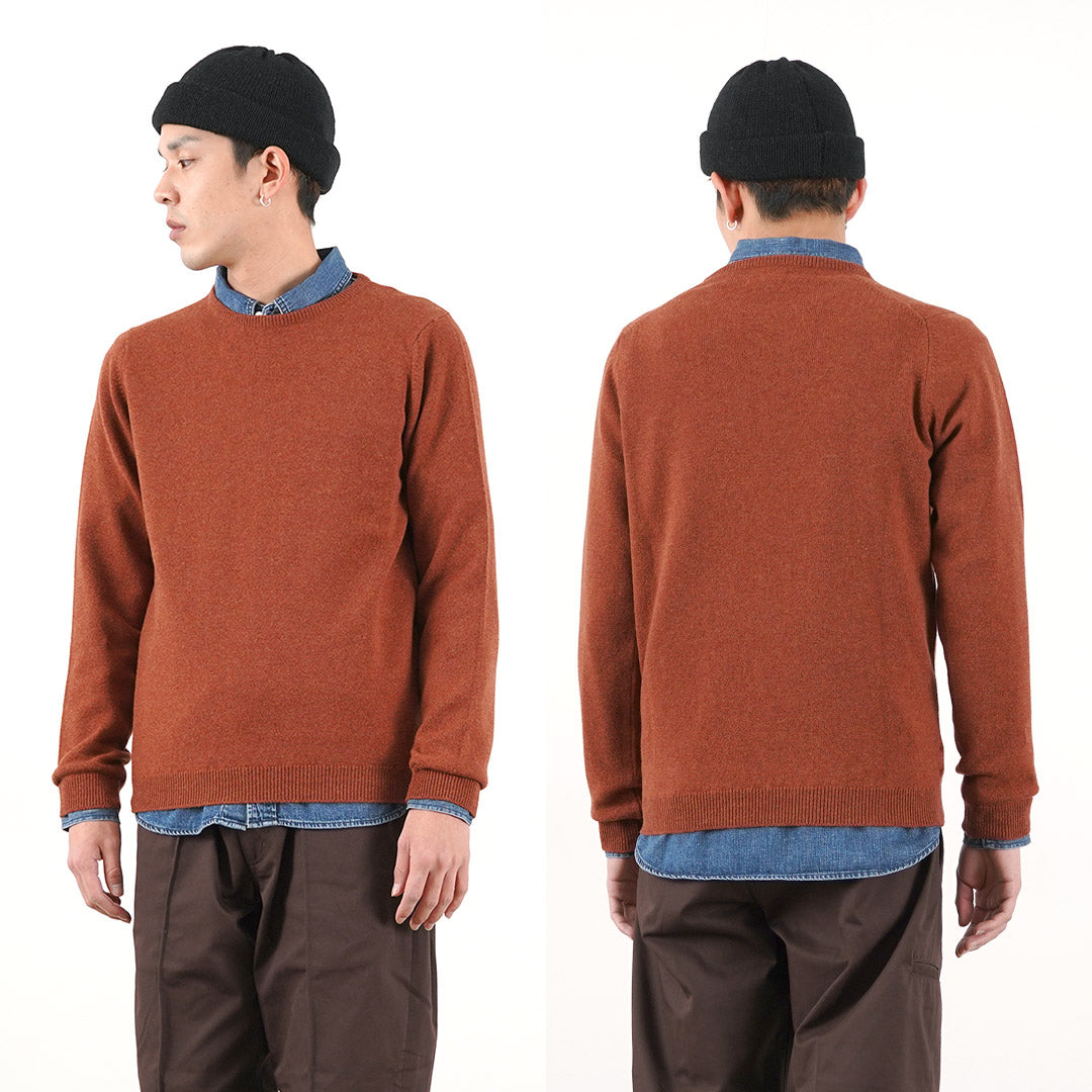 WILLIAM LOCKIE / Lambswool crew neck knit