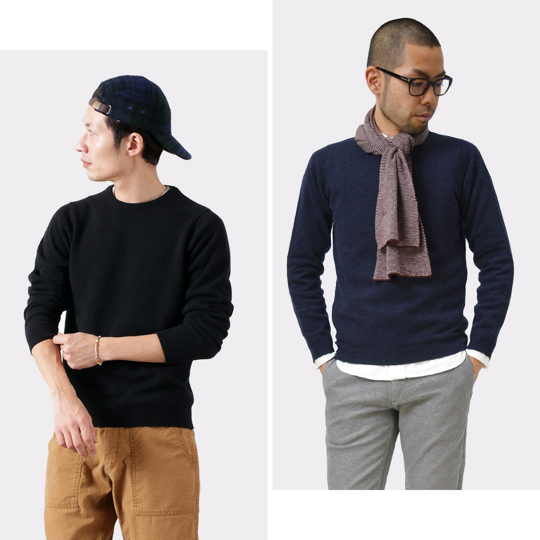 WILLIAM LOCKIE / Lambswool crew neck knit