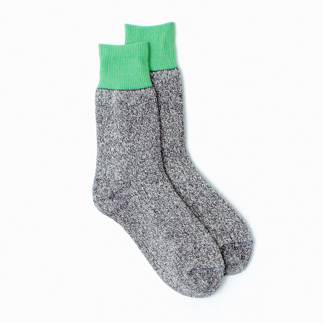 ROTOTO / Double Face Crew Socks Silk & Cotton