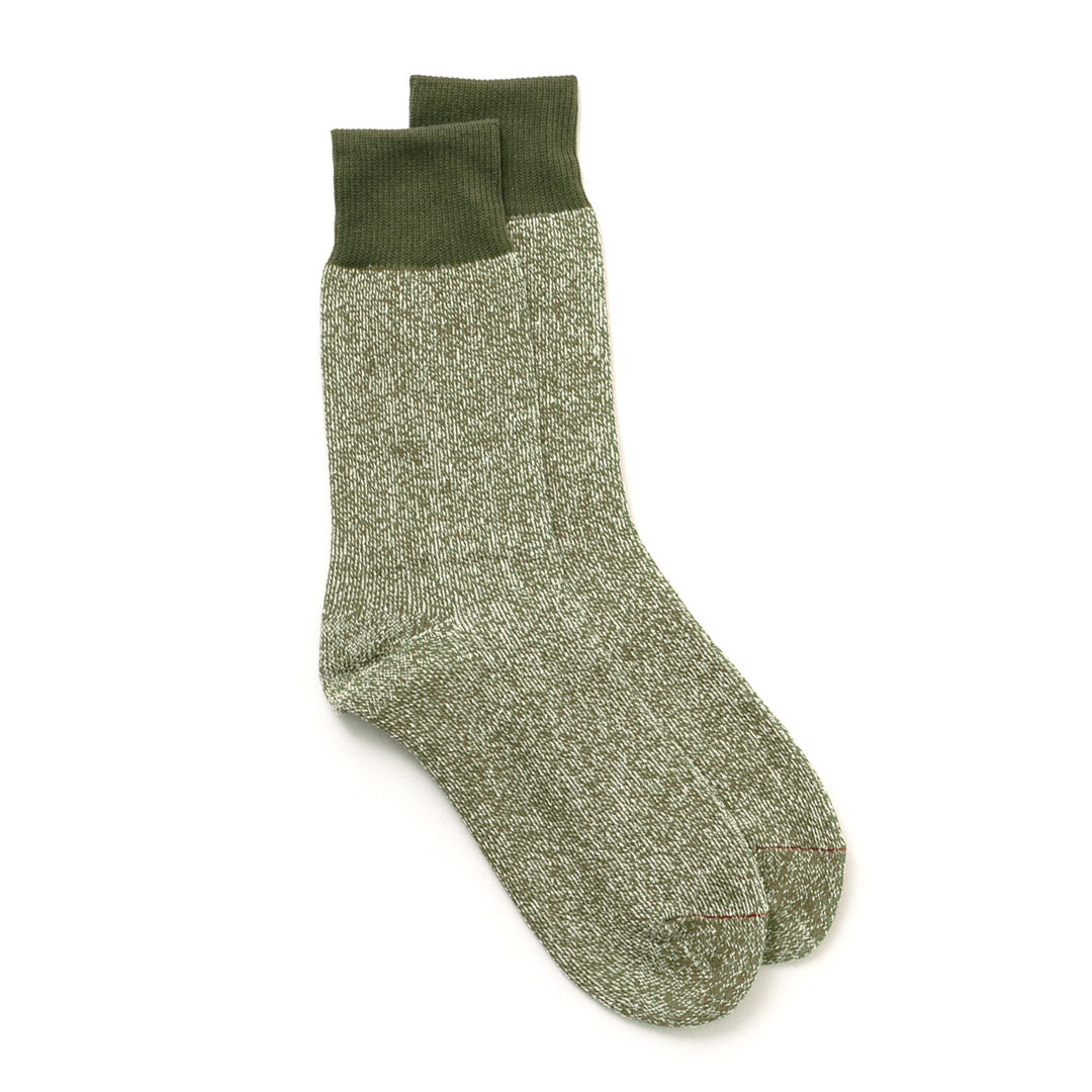 ROTOTO / Double Face Crew Socks Silk & Cotton