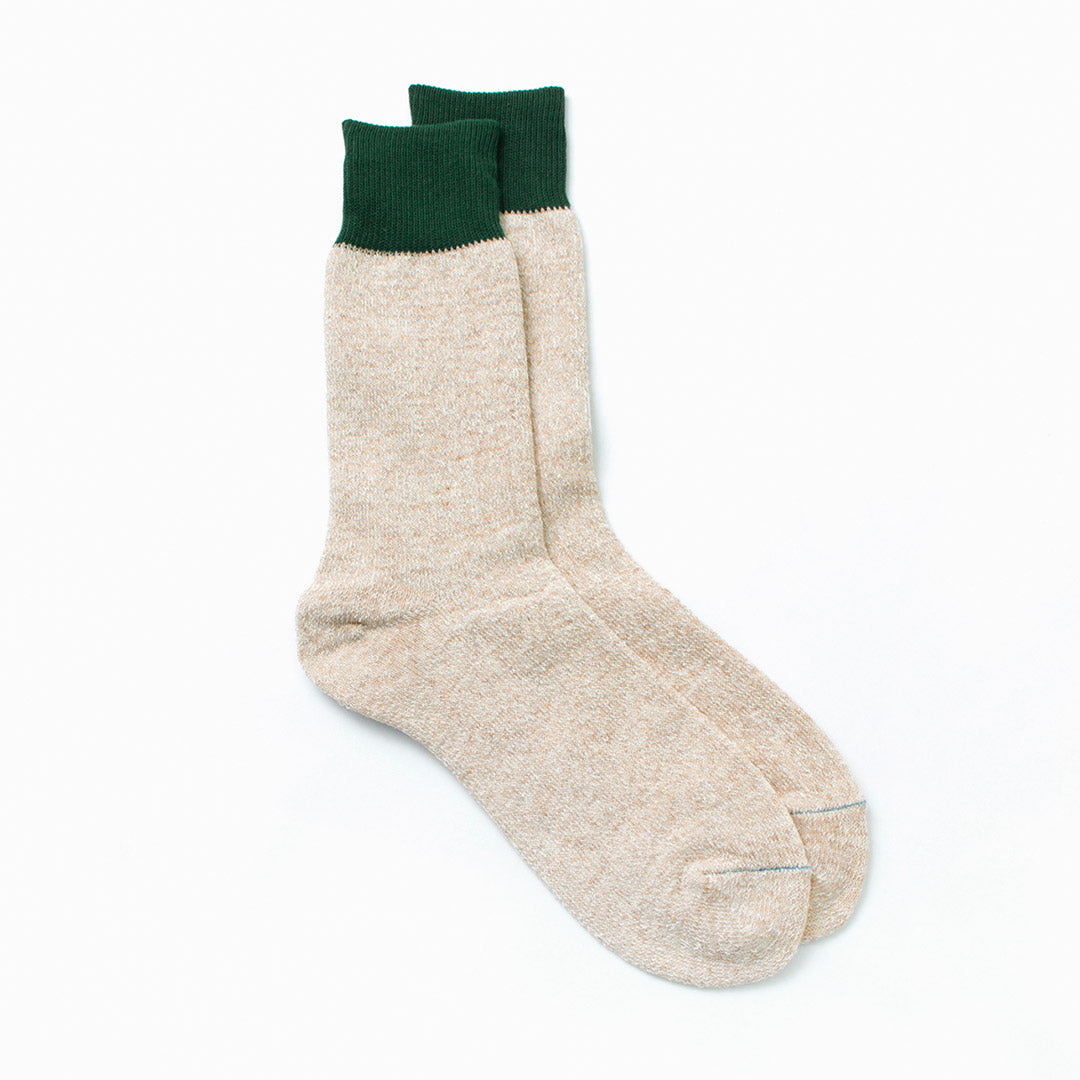 ROTOTO / Double Face Crew Socks Silk & Cotton