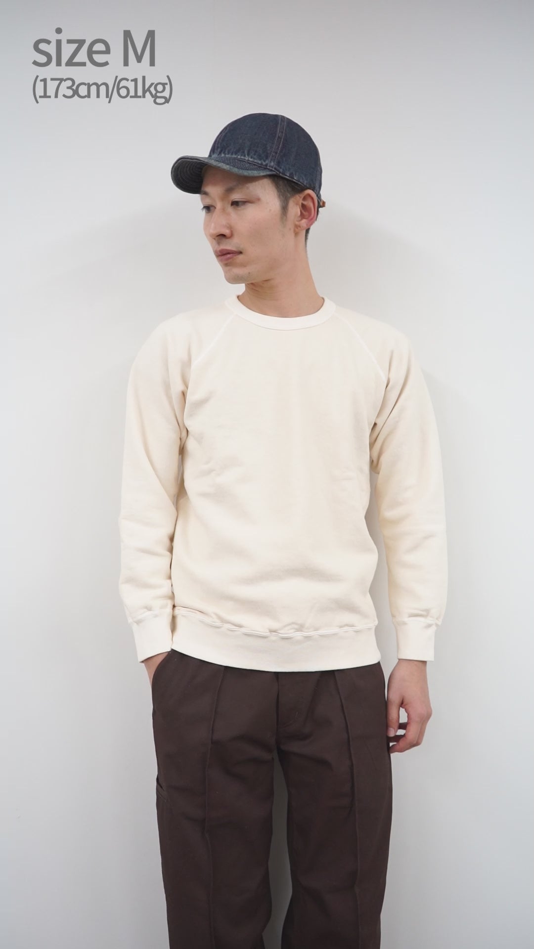 Good On Japan | Raglan Crew Sweat Natural | Shop Royalcheese