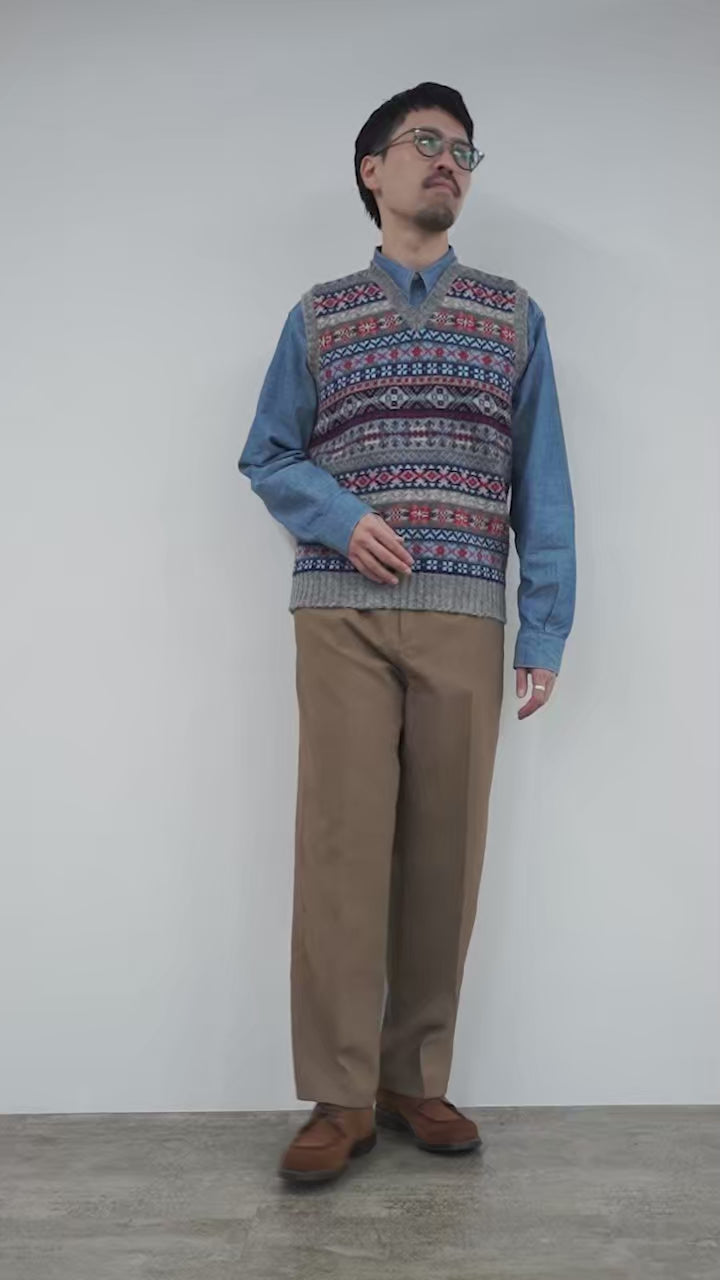 JAMIESONS / Fair Isle V-neck Vest