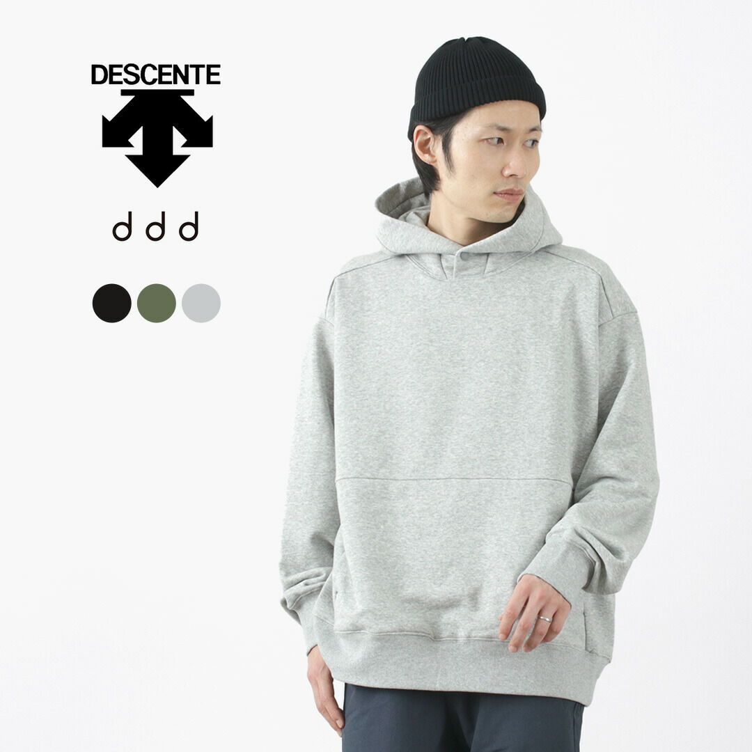 DESCENTE ddd Block pocket sweatshirt parka