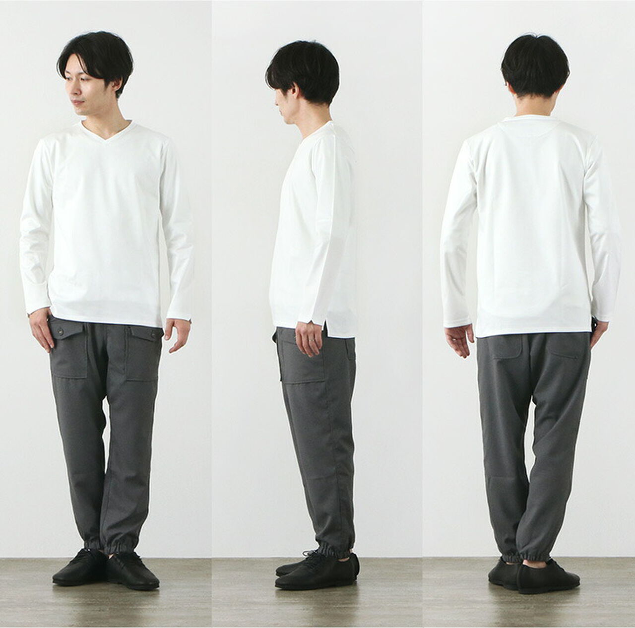 Tokyo Made V-Neck Long Sleeve Dress T-Shirt,, large image number 14