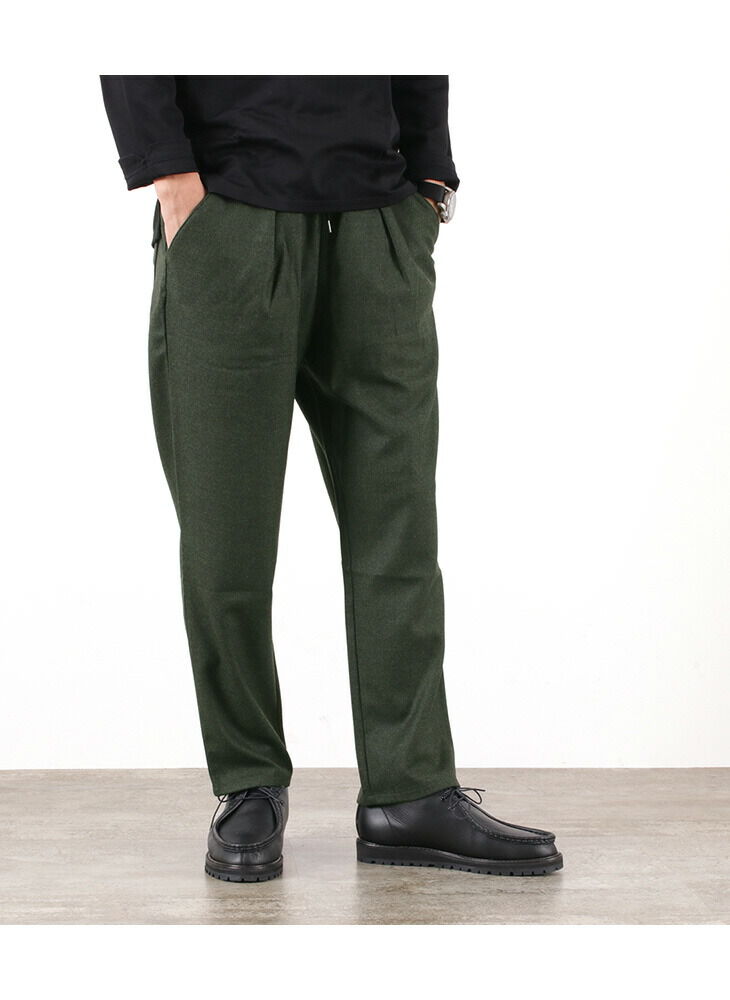 RE MADE IN TOKYO JAP Wool Flannel Tucked Ankle Pants