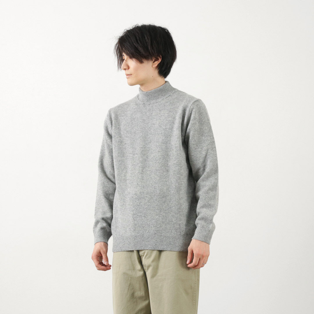 MOONCASTLE Cashmere silk lambswool mock neck