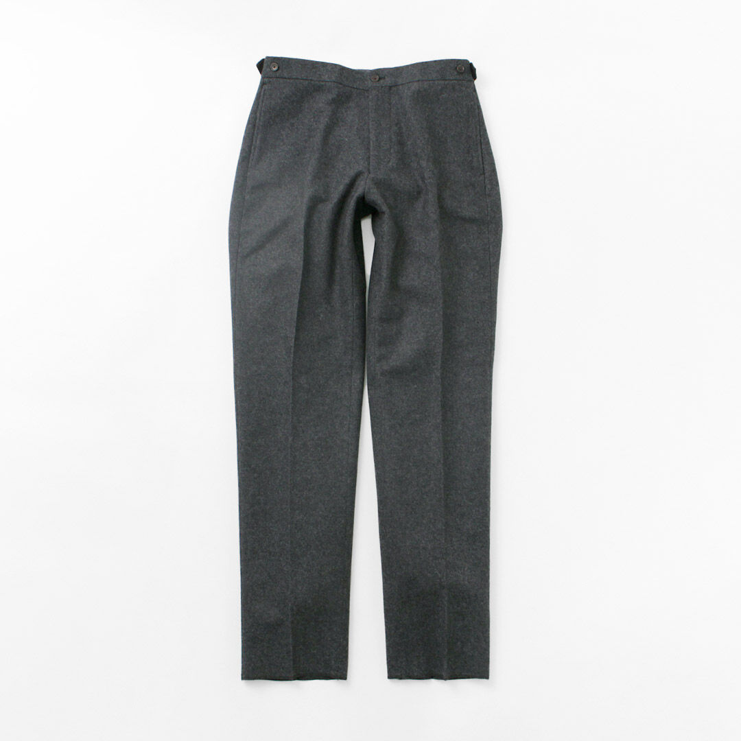 Wool Melton Tapered Trousers