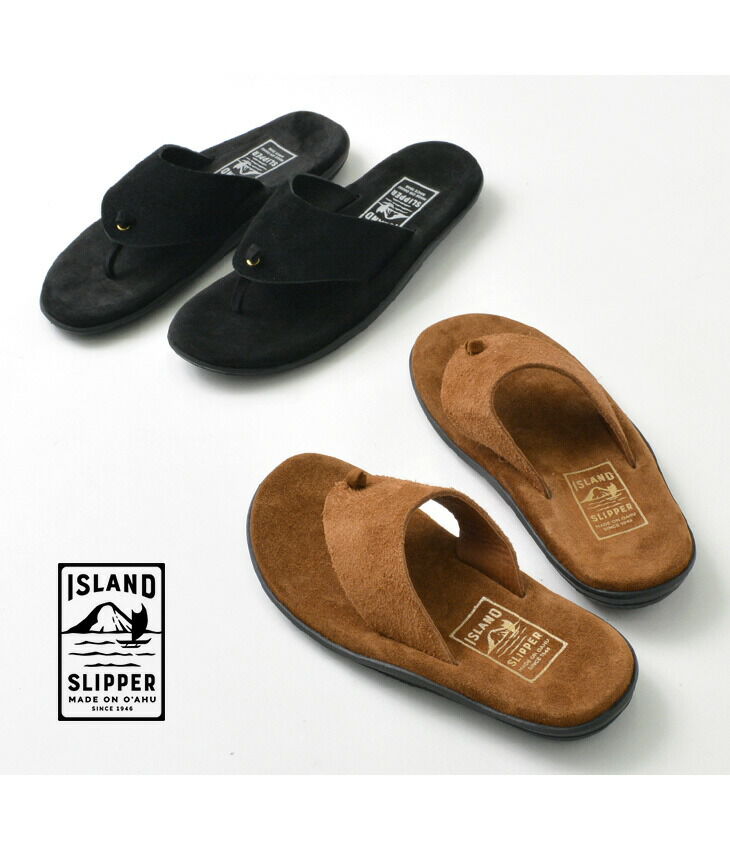 ISLAND SLIPPER Wide strap thong leather sandal