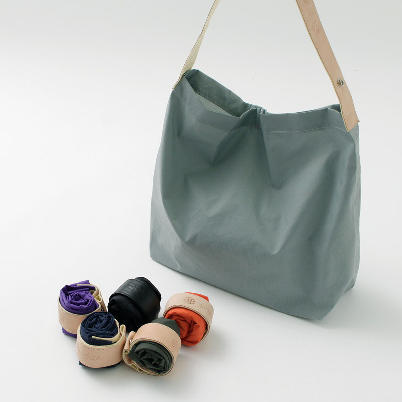 Ripstop Nylon Leather Sack/Shoulder Bag,, large image number 3
