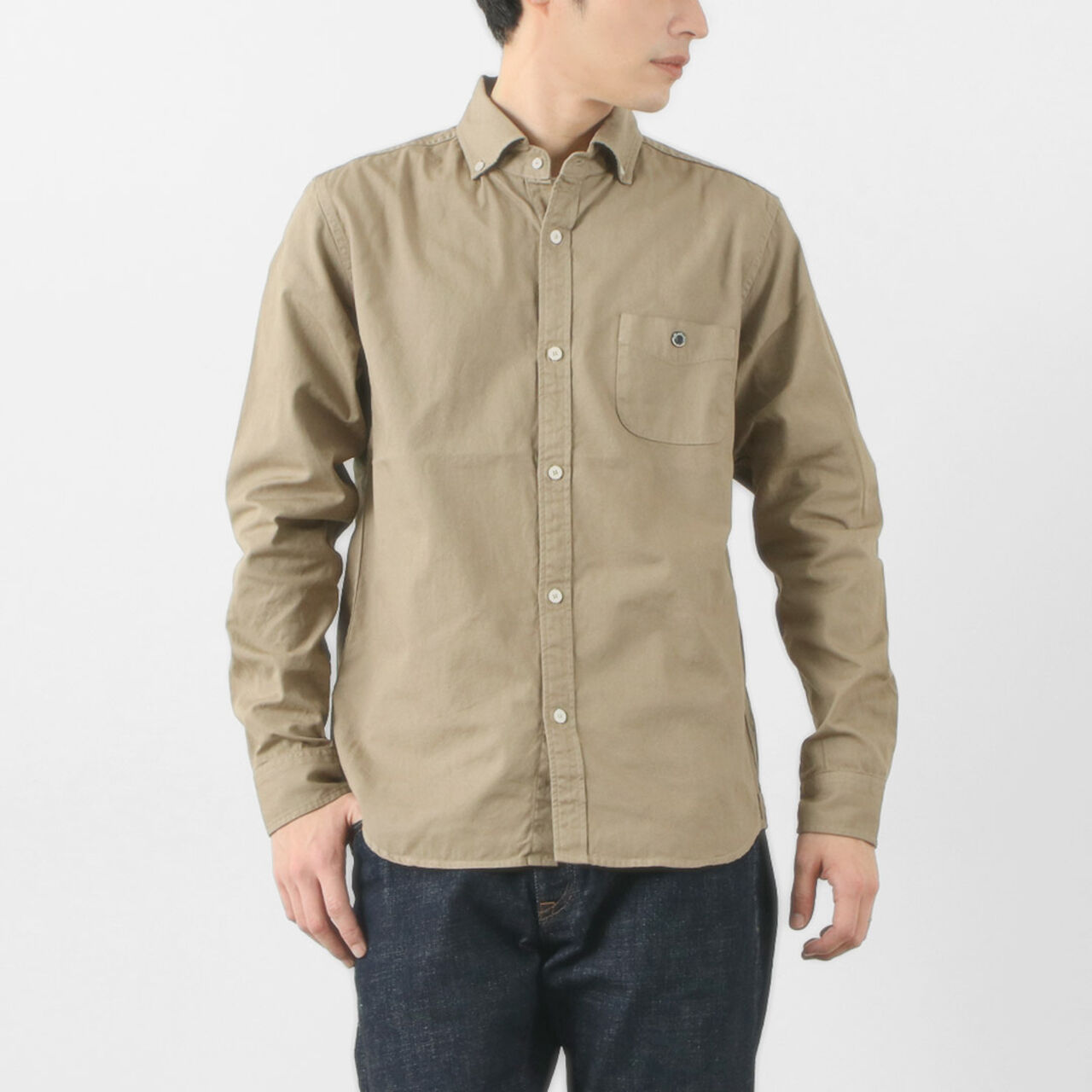 Color Special Order Ox Long Sleeve Button Down Shirt,Desert, large image number 0
