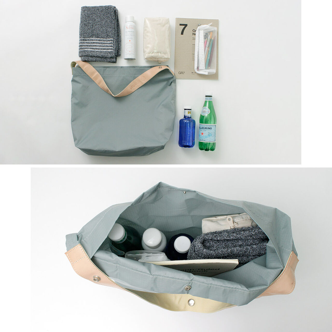 Ripstop Nylon Leather Sack/Shoulder Bag,, large image number 9