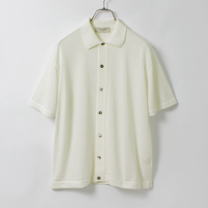Ice Cotton Knit Open Collar Shirt
