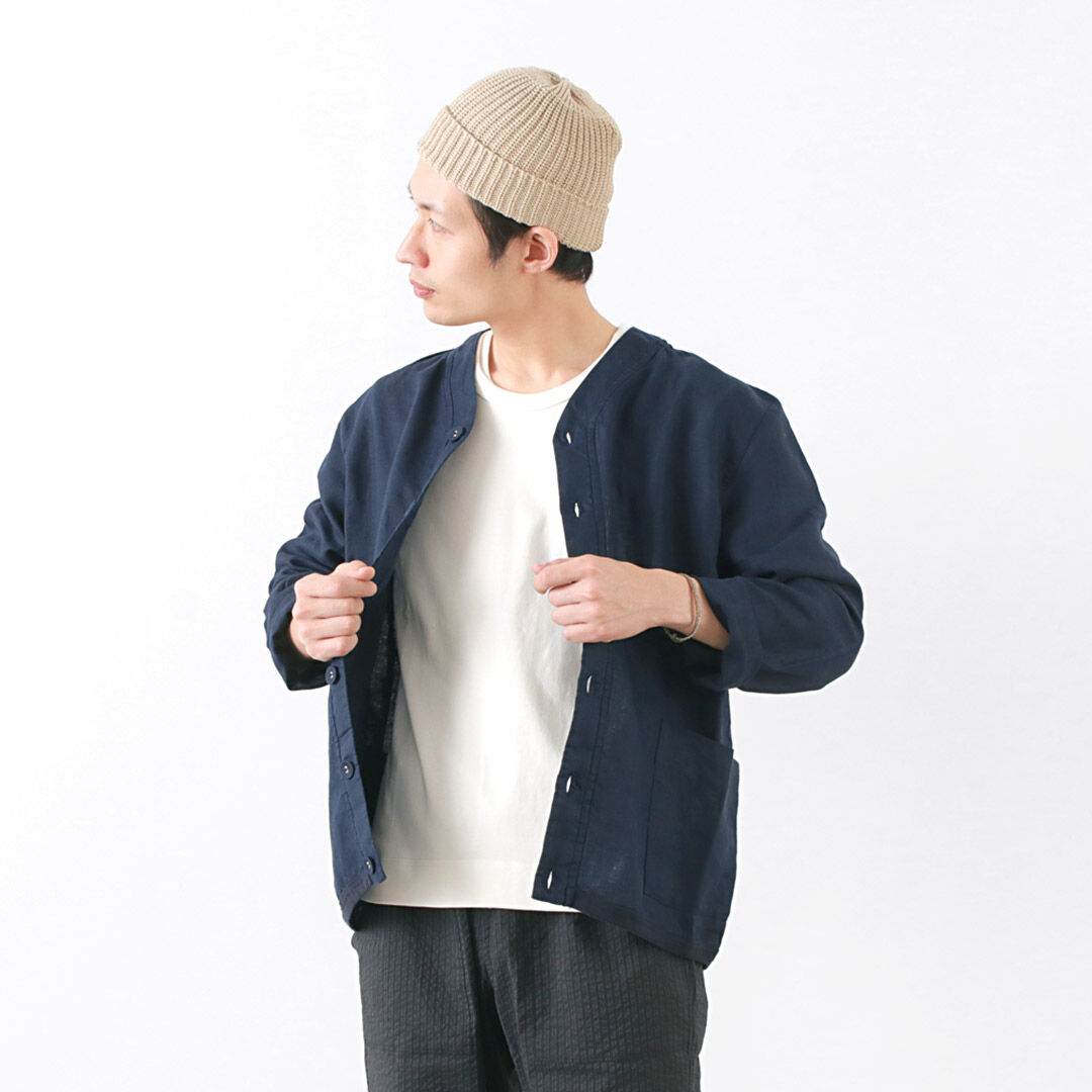 RE MADE IN TOKYO JAPAN French Linen Cardigan