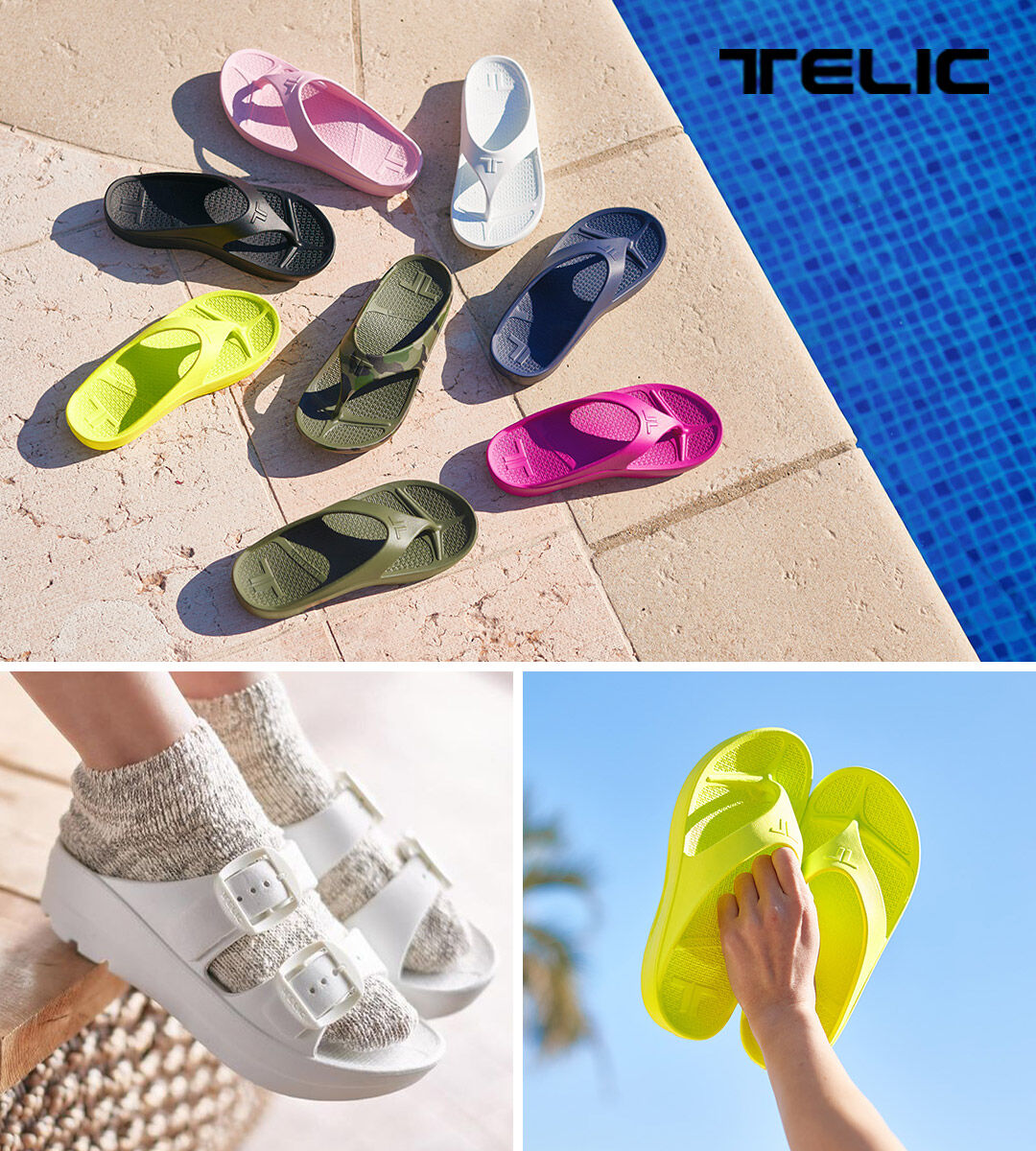 Amazon.com | TELIC Women's Boise Bliss Slide Sandals, Midnight Black/Black  Buckle, Size 6 | Sandals