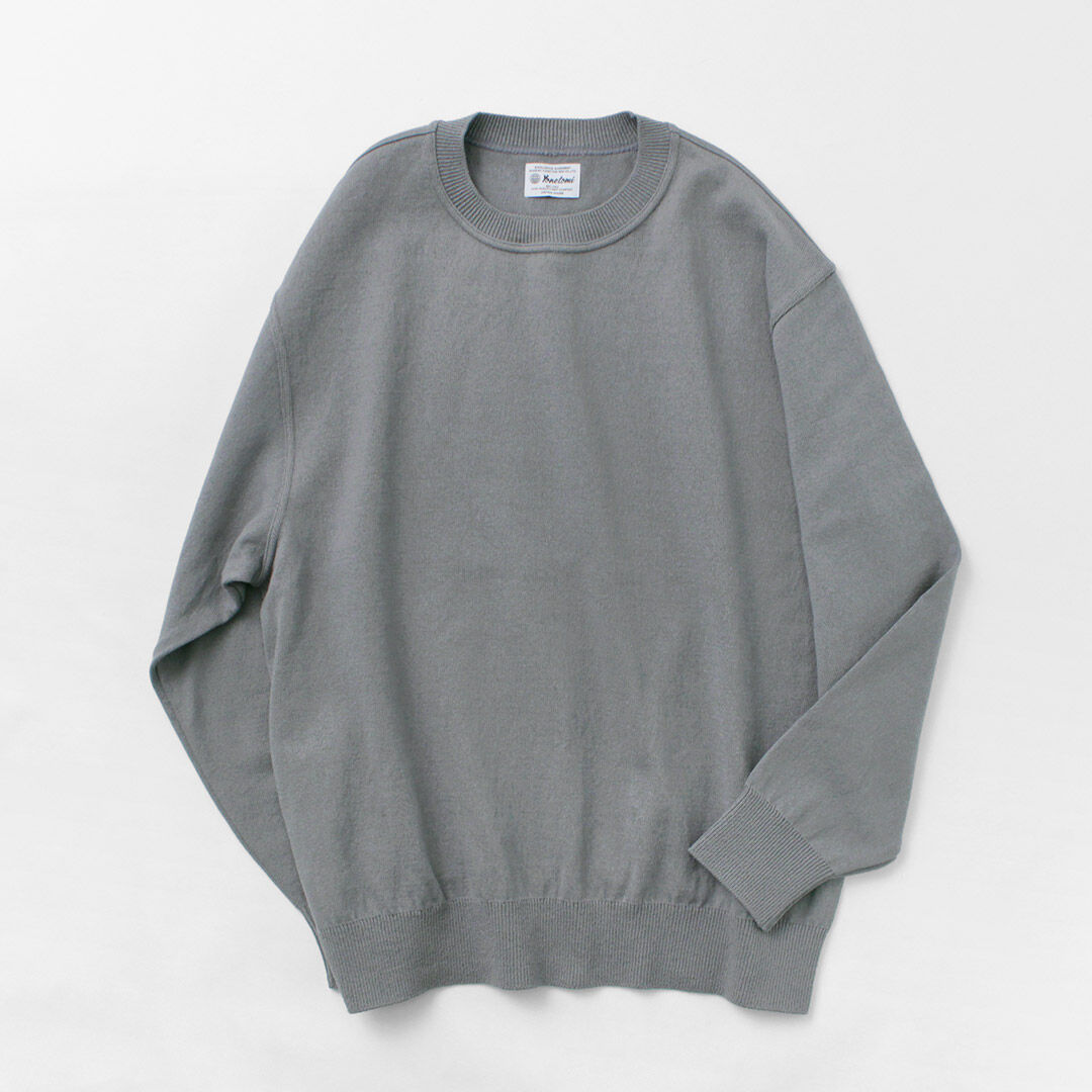 YONETOMI NEW BASIC Color Special Order Wave Cotton Knit Pullover