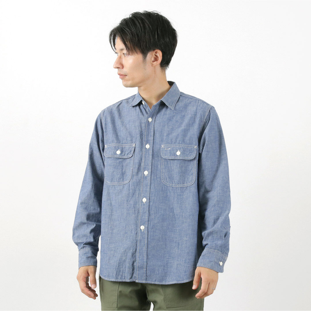 FOB FACTORY F3494 Chambray work shirt