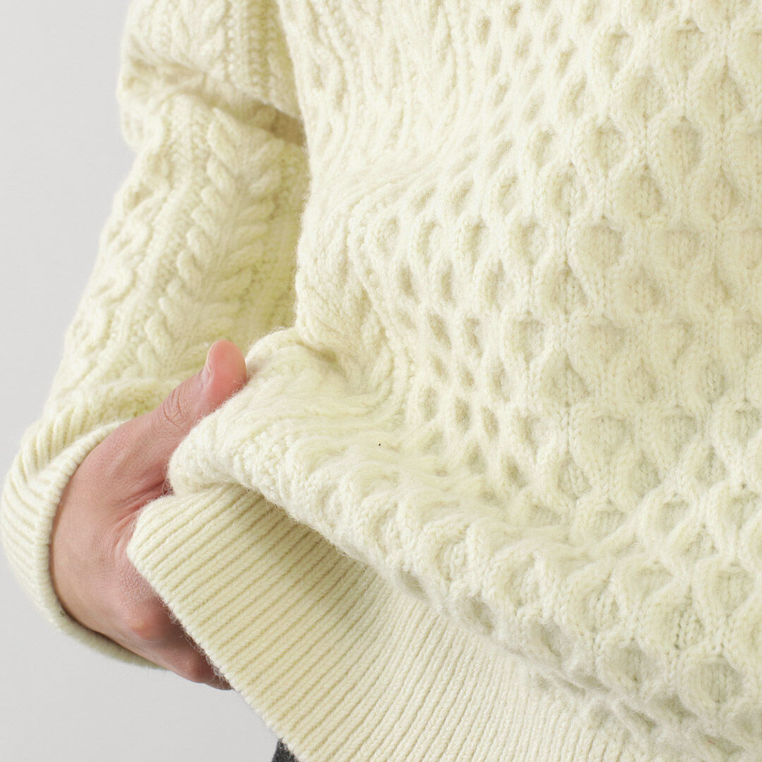 YONETOMI NEW BASIC Reborn Wool Aran Knit Pullover