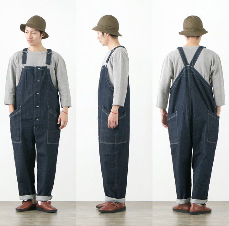 HARVESTY Overalls / 10oz Non-Faded Denim