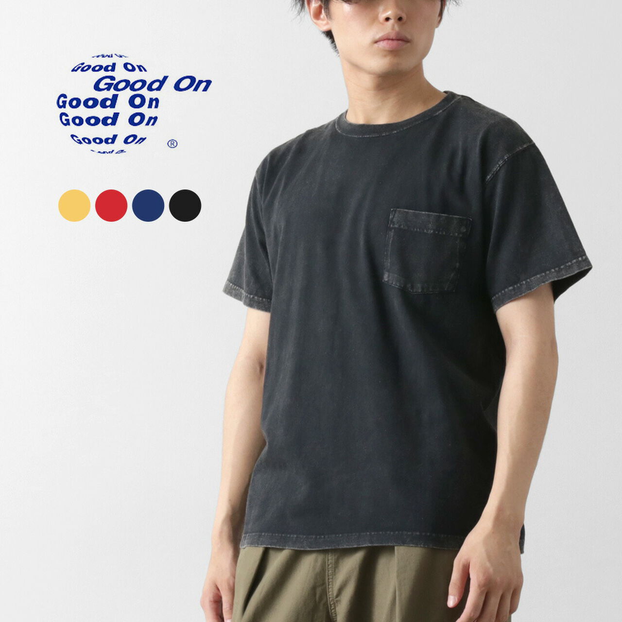 Short Sleeve Pocket T-Shirt Vintage Dye,, large image number 1