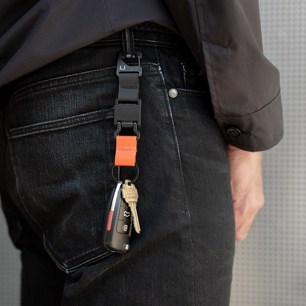 Titanium Belt Key Holder Double Row Key Clips For Keychains Belt